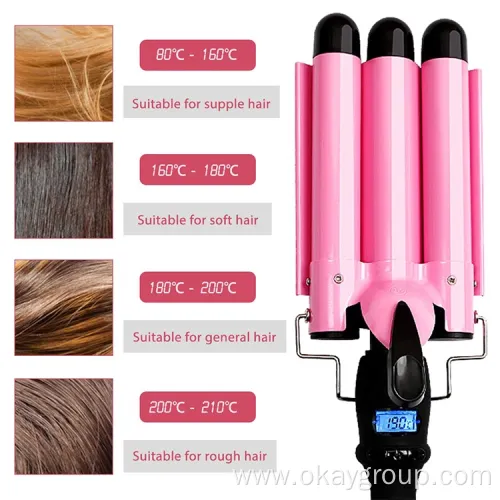 Dropshipping Lcd Ceramic Hair Curler curling wand